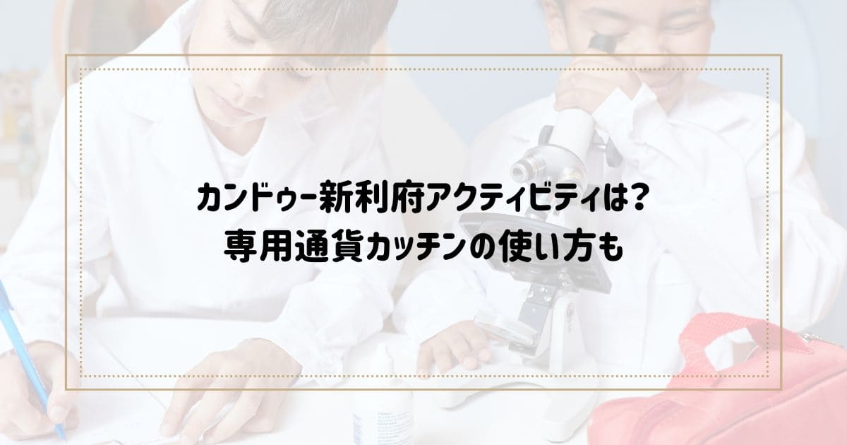 カンドゥー新利府アクティビティは？ 専用通貨カッチンの使い方も